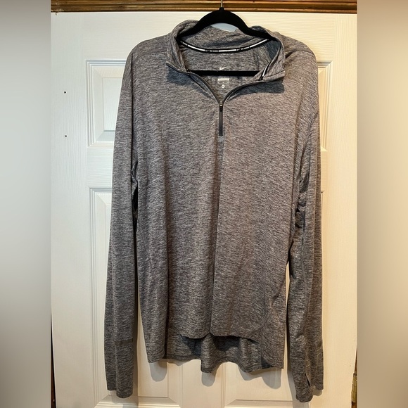 Nike Gray Zip Up Sweater Lightweight Athletic - Picture 1 of 4